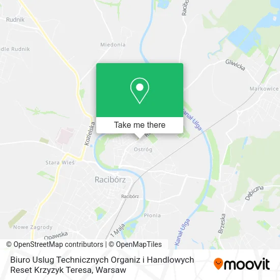 Карта Biuro Uslug Technicznych Organiz i Handlowych Reset Krzyzyk Teresa