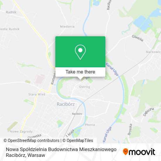 Карта Nowa Spółdzielnia Budownictwa Mieszkaniowego Racibórz