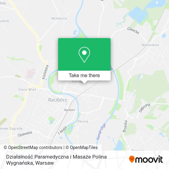 Działalność Paramedyczna i Masaże Polina Wygnańska map