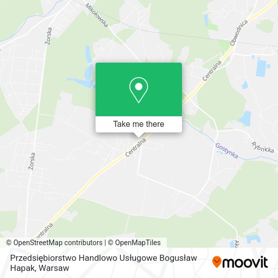 Przedsiębiorstwo Handlowo Usługowe Bogusław Hapak map