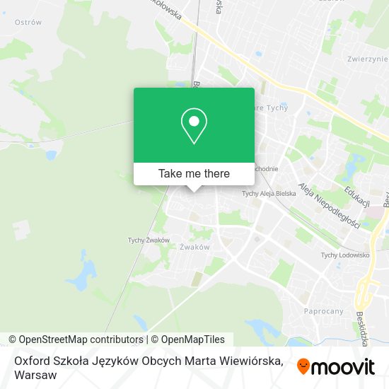 Oxford Szkoła Języków Obcych Marta Wiewiórska map