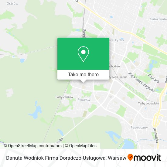 Danuta Wodniok Firma Doradczo-Usługowa map