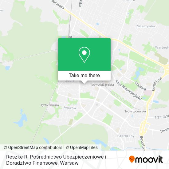 Reszke R. Pośrednictwo Ubezpieczeniowe i Doradztwo Finansowe map