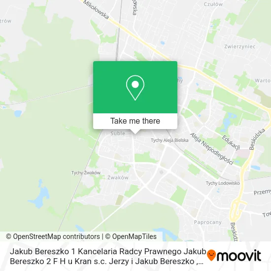 Карта Jakub Bereszko 1 Kancelaria Radcy Prawnego Jakub Bereszko 2 F H u Kran s.c. Jerzy i Jakub Bereszko