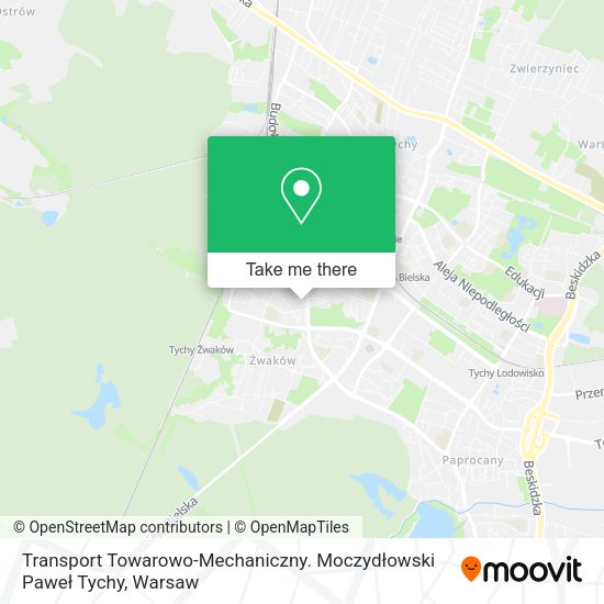 Transport Towarowo-Mechaniczny. Moczydłowski Paweł Tychy map