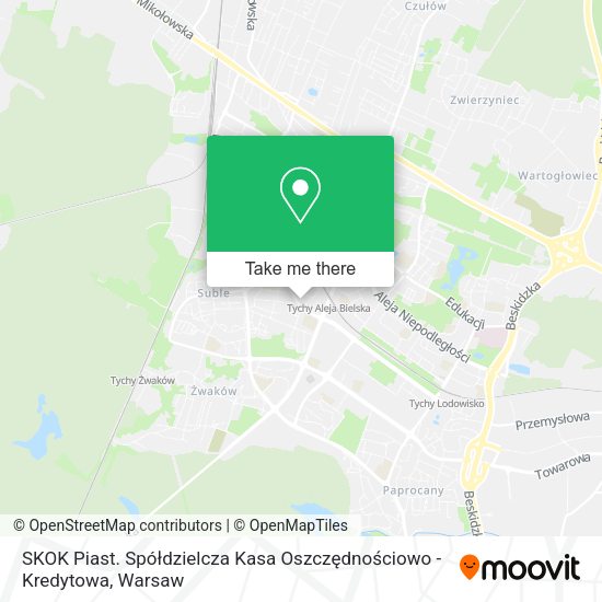 SKOK Piast. Spółdzielcza Kasa Oszczędnościowo - Kredytowa map