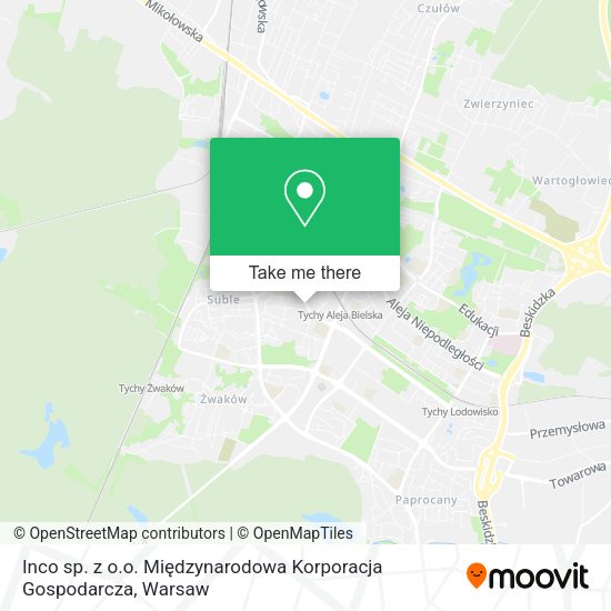 Inco sp. z o.o. Międzynarodowa Korporacja Gospodarcza map