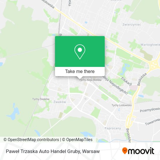 Paweł Trzaska Auto Handel Gruby map