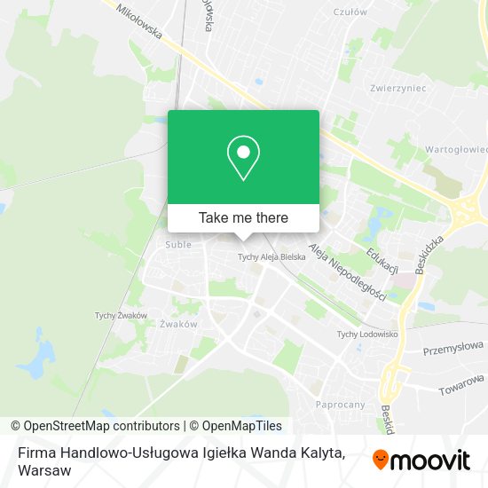 Firma Handlowo-Usługowa Igiełka Wanda Kalyta map