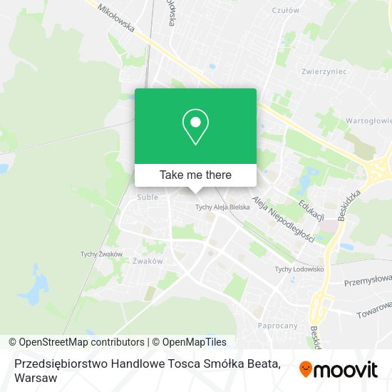 Przedsiębiorstwo Handlowe Tosca Smółka Beata map