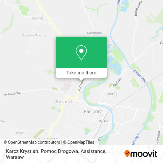 Karcz Krystian. Pomoc Drogowa. Assistance map