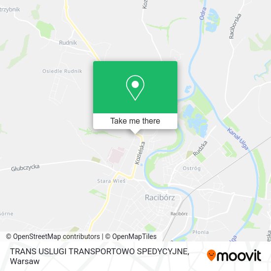 Карта TRANS USLUGI TRANSPORTOWO SPEDYCYJNE