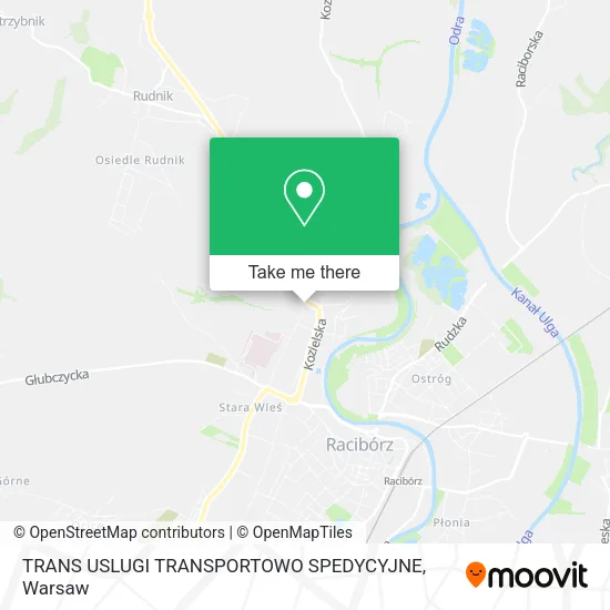 Карта TRANS USLUGI TRANSPORTOWO SPEDYCYJNE