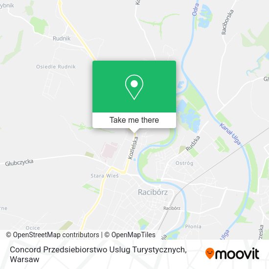 Concord Przedsiebiorstwo Uslug Turystycznych map