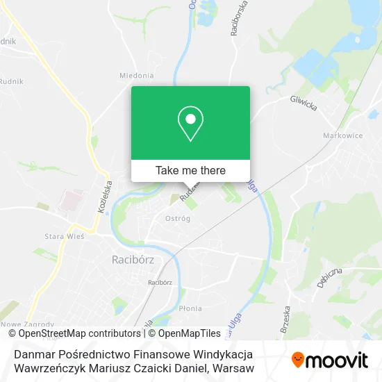 Карта Danmar Pośrednictwo Finansowe Windykacja Wawrzeńczyk Mariusz Czaicki Daniel