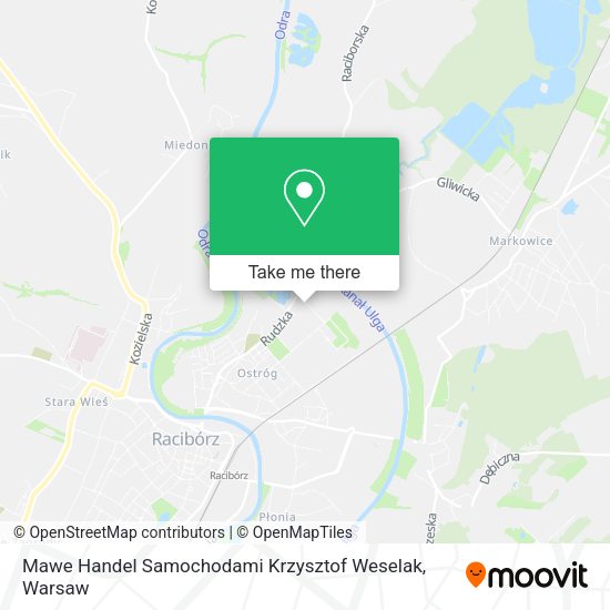 Mawe Handel Samochodami Krzysztof Weselak map