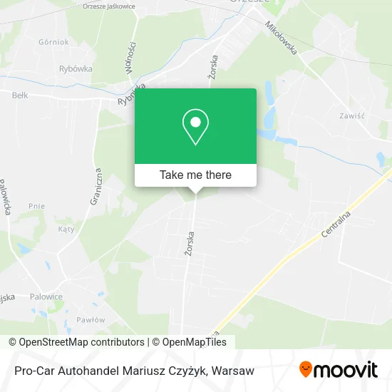 Карта Pro-Car Autohandel Mariusz Czyżyk