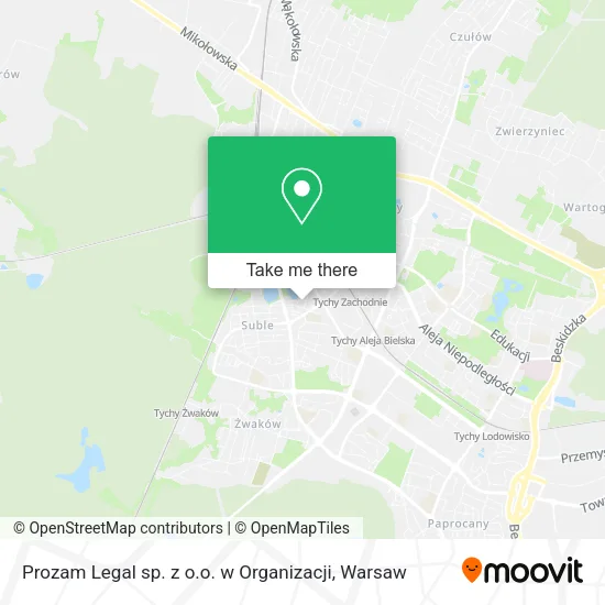 Карта Prozam Legal sp. z o.o. w Organizacji