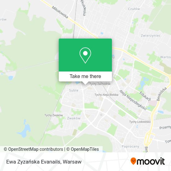 Ewa Zyzańska Evanails map