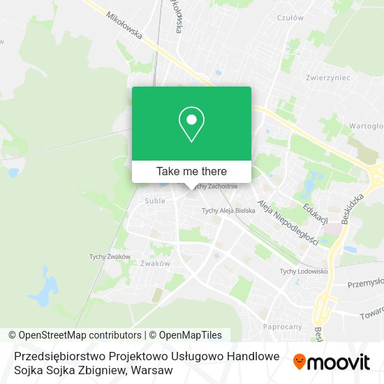 Przedsiębiorstwo Projektowo Usługowo Handlowe Sojka Sojka Zbigniew map