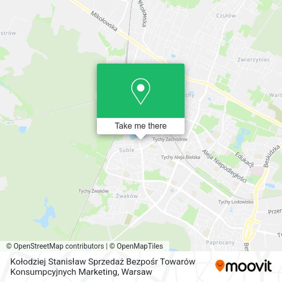 Kołodziej Stanisław Sprzedaż Bezpośr Towarów Konsumpcyjnych Marketing map