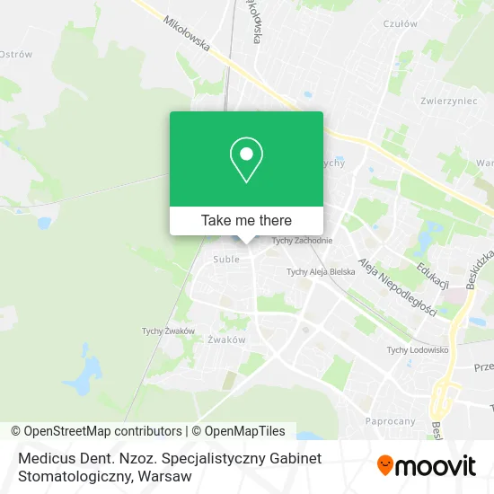 Карта Medicus Dent. Nzoz. Specjalistyczny Gabinet Stomatologiczny