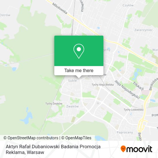 Aktyn Rafał Dubaniowski Badania Promocja Reklama map