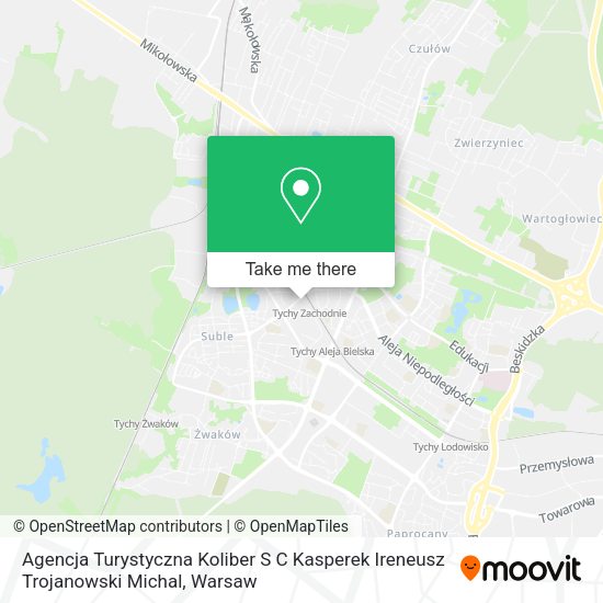 Agencja Turystyczna Koliber S C Kasperek Ireneusz Trojanowski Michal map