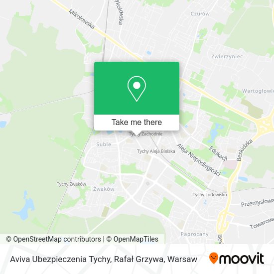 Aviva Ubezpieczenia Tychy, Rafał Grzywa map