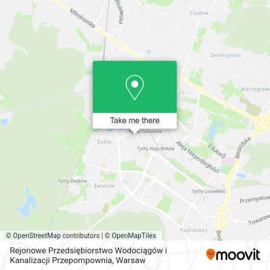 Rejonowe Przedsiębiorstwo Wodociągów i Kanalizacji Przepompownia map