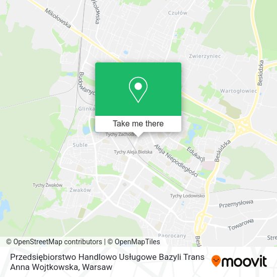 Przedsiębiorstwo Handlowo Usługowe Bazyli Trans Anna Wojtkowska map