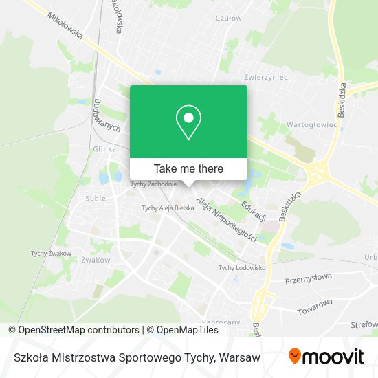 Szkoła Mistrzostwa Sportowego Tychy map