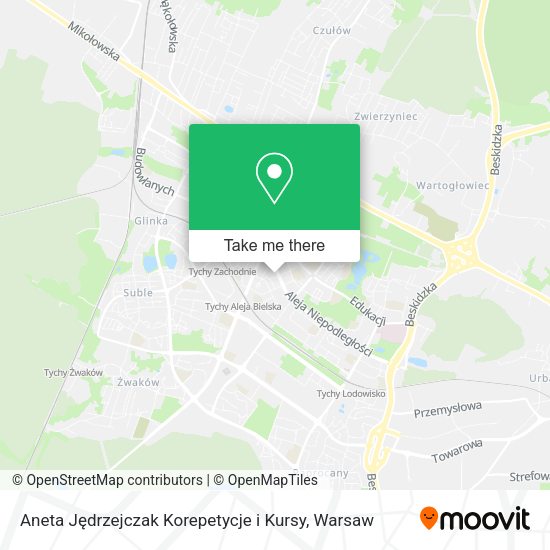 Aneta Jędrzejczak Korepetycje i Kursy map