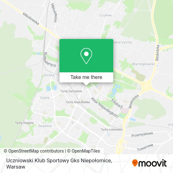 Uczniowski Klub Sportowy Gks Niepołomice map