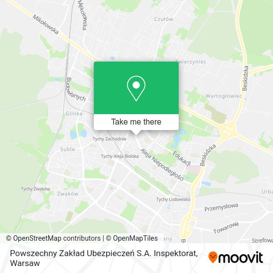 Powszechny Zakład Ubezpieczeń S.A. Inspektorat map