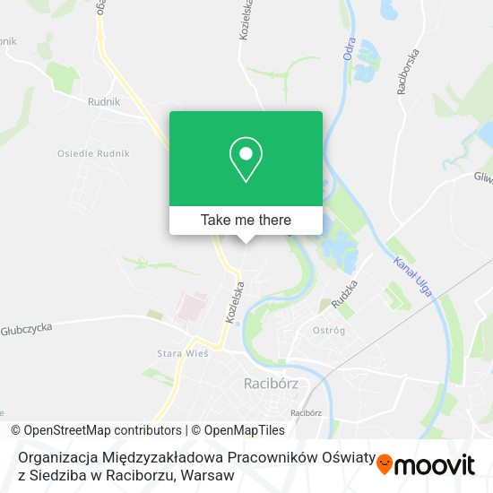 Organizacja Międzyzakładowa Pracowników Oświaty z Siedziba w Raciborzu map