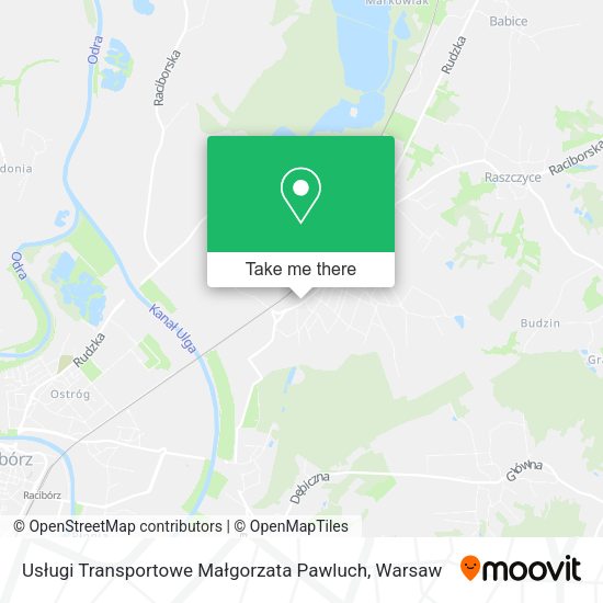 Usługi Transportowe Małgorzata Pawluch map