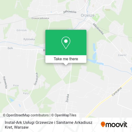 Instal-Ark Usługi Grzewcze i Sanitarne Arkadiusz Kret map