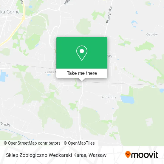 Карта Sklep Zoologiczno Wedkarski Karas