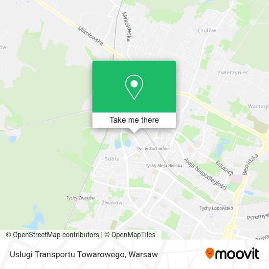 Uslugi Transportu Towarowego map