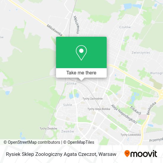 Rysiek Sklep Zoologiczny Agata Czeczot map