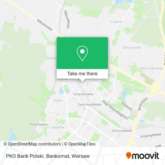 PKO Bank Polski. Bankomat map