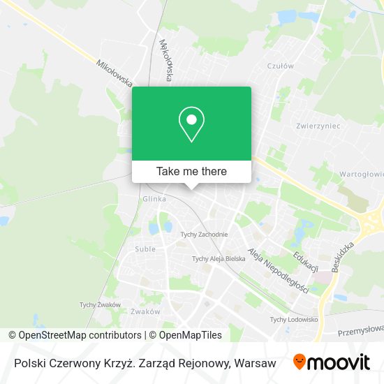 Polski Czerwony Krzyż. Zarząd Rejonowy map