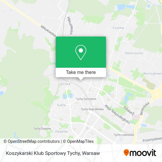 Koszykarski Klub Sportowy Tychy map