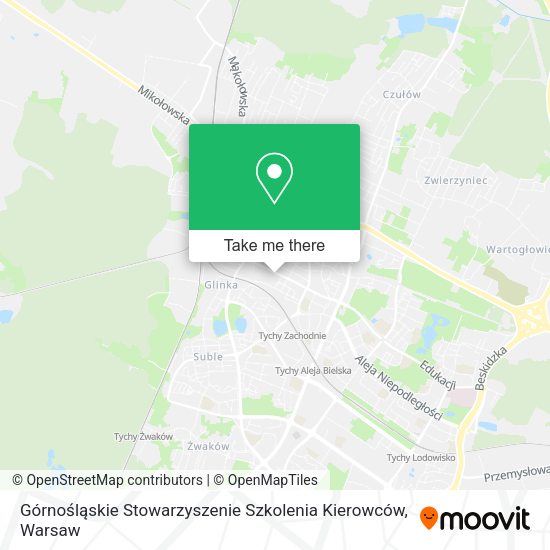 Górnośląskie Stowarzyszenie Szkolenia Kierowców map