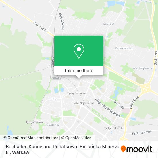 Buchalter. Kancelaria Podatkowa. Bielańska-Minerva E. map