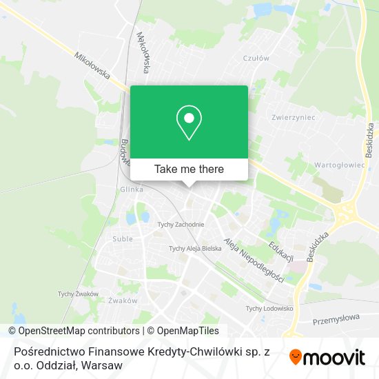 Pośrednictwo Finansowe Kredyty-Chwilówki sp. z o.o. Oddział map