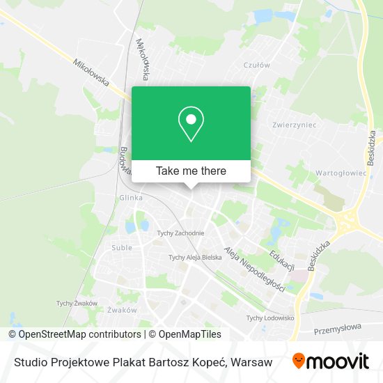 Studio Projektowe Plakat Bartosz Kopeć map