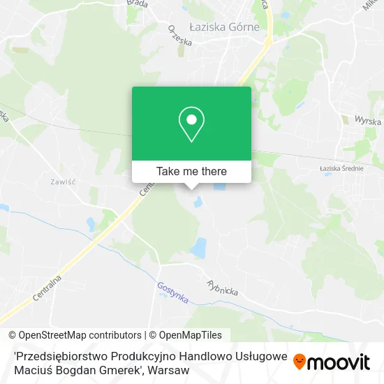 'Przedsiębiorstwo Produkcyjno Handlowo Usługowe Maciuś Bogdan Gmerek' map