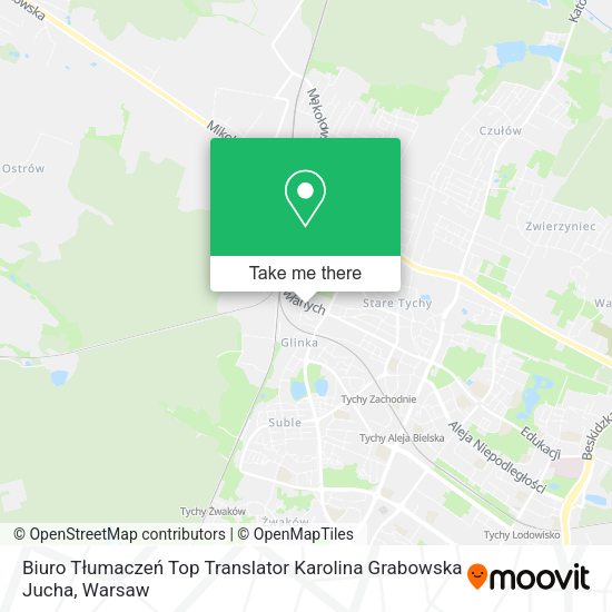 Biuro Tłumaczeń Top Translator Karolina Grabowska Jucha map